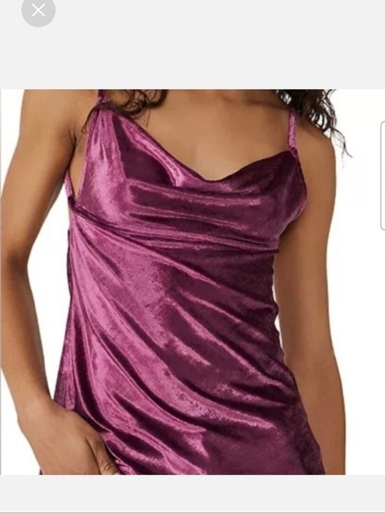 Free People Tops - Free People Velvet Cowl Neck Slip - Plum